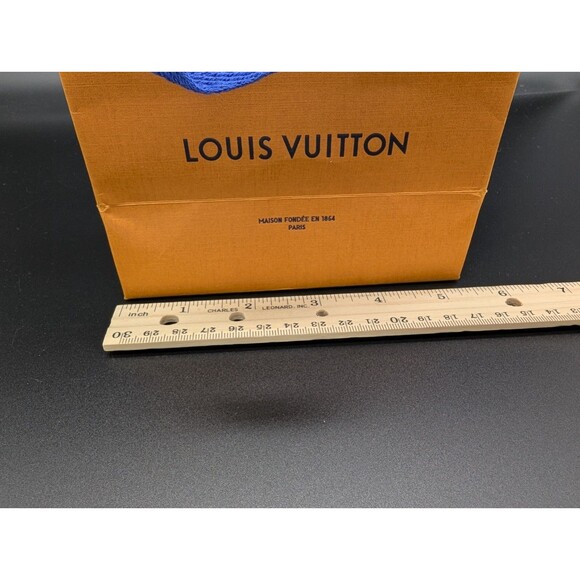 LOUIS VUITTON Rare Mini Shopping Orange Paper Gift Bag  5.5” x 4.5” x 3” EUC - Picture 6 of 9